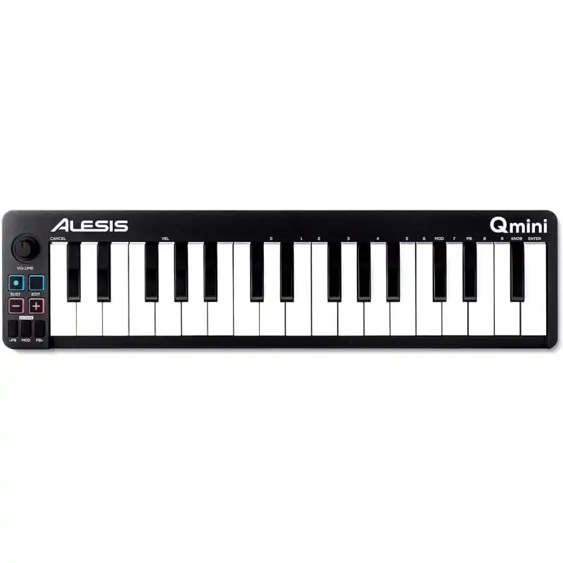 Alesis Qmini USB MIDI Teclado Controlador MIDI USB Portátil de 32 Teclas