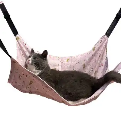 FurryFusion Hamaca para gatos de lona de lino - L: 57*47 cm - Furry Fusion - Comparador de precios