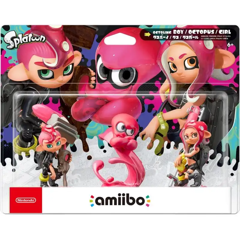 Nintendo Amiibo Figura Pack Octoling Chico y Chica Pulpo Splatoon