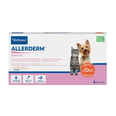 Virbac Allerderm spot on Pipetas dermatológicas para el cuidado de la piel Perros y Gatos. - Virbac - Comparador de precios