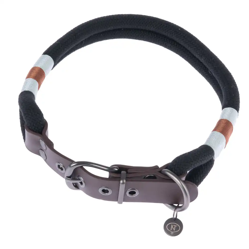 Collar Nomad Tales Spirit ébano para perros - L: 46 - 52 cm contorno de cuello, 40 mm (An)