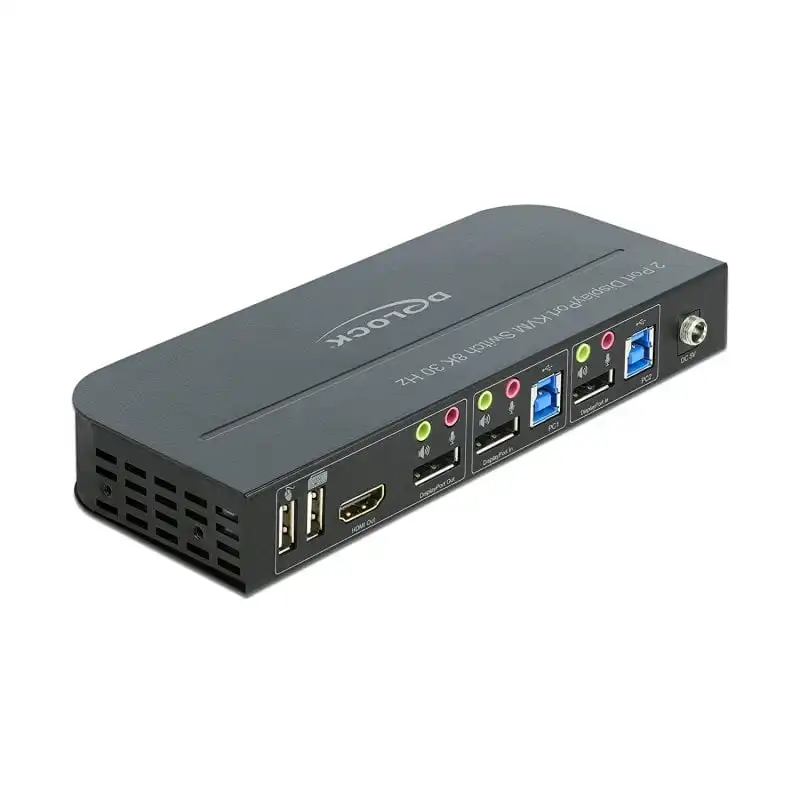 Delock 11482 Conmutador KVM Multipuerto DisplayPort/HDMI/USB + Audio