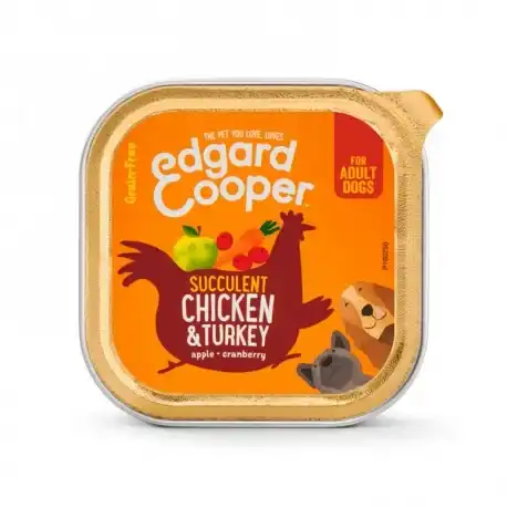Edgard & Cooper Comida húmeda para Perros con Pollo y Pavo, 11 x 150 gr - Edgard & Cooper - Comparador de precios