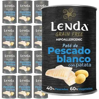 Lenda Paté para Perros Pescado Blanco con Patatas - 12 x 400 g - Lenda - Comparador de precios
