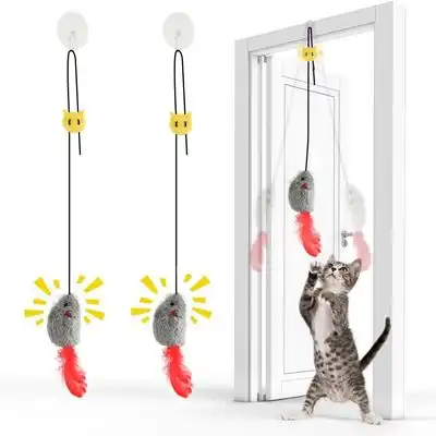 MCBOSON  colgante para gato y ratón sonido plumas cola, 2 unidades - 1 artículo - Mcboson - Comparador de precios
