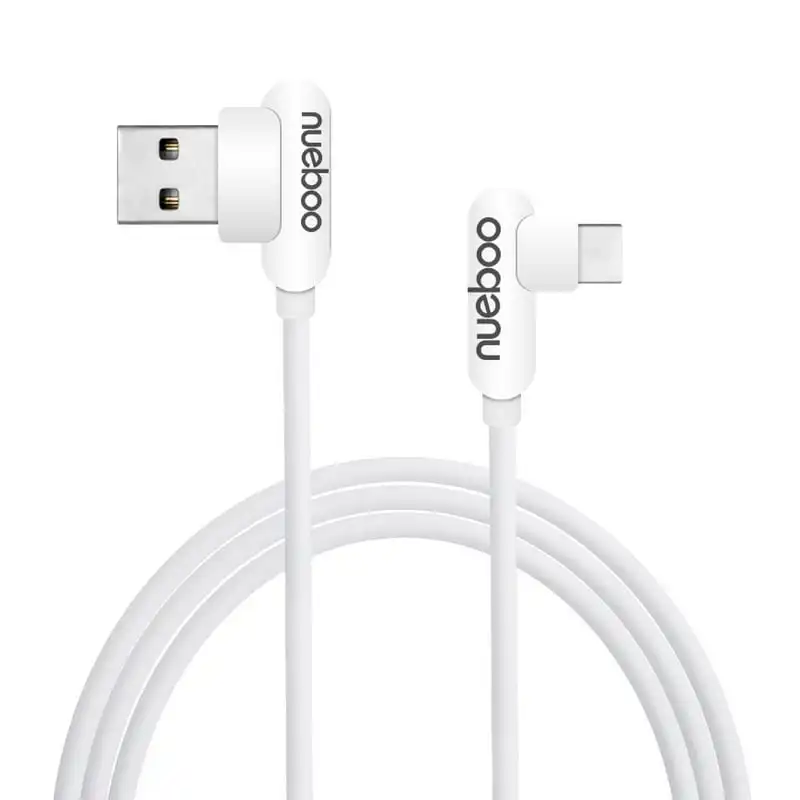 Nueboo Cable USB-C Acodado 1m Blanco