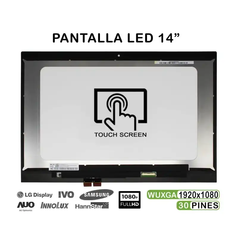 Pantalla Led De 14" Fhd Para Portátil Lenovo Yoga 520-14 Nv140fhm-n3b 5d10n45602