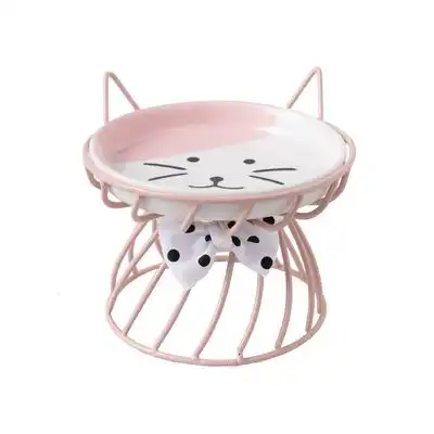 UAMLY Comedero de cerámica para gatos con patas altas - 1 pieza rosa - Uamly - Comparador de precios