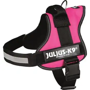 Arnés De Fuerza Julius-k9 - 0 - Ml: 58-76 Cm-40 Mm - Fucsia - Para Perros