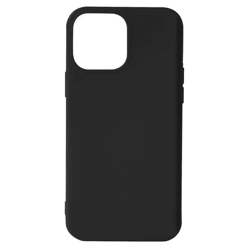 Avizar Funda de Silicona Flexible Acabado Tacto Suave Negra para iPhone 13 Pro