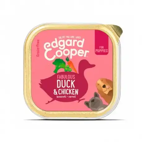 Edgard & Cooper Puppy Comida húmeda para Cachorros con Pato y Pollo, 11 x 150 gr - Edgard & Cooper - Comparador de precios