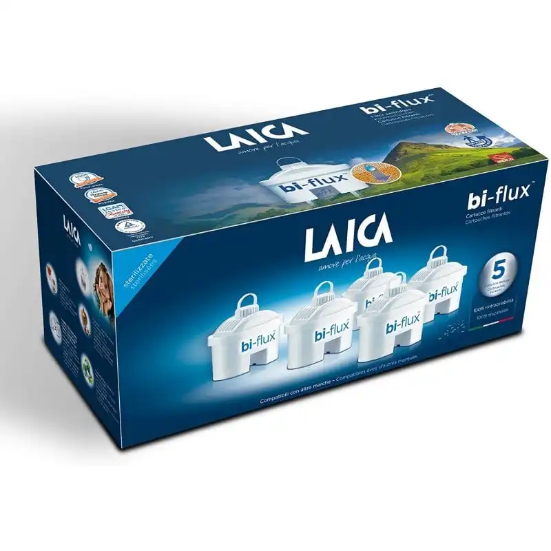 Laica Bi-Flux Pack 5 Filtros para Jarras Laica y Brita