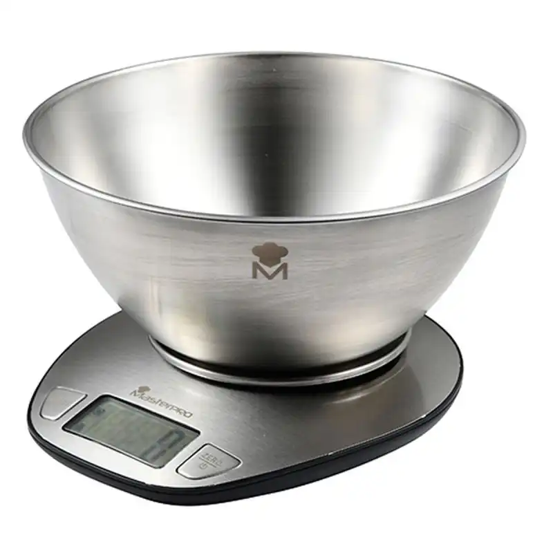 Masterpro Foodies MP Báscula de Cocina 5Kg 1.8L Acero Inoxidable