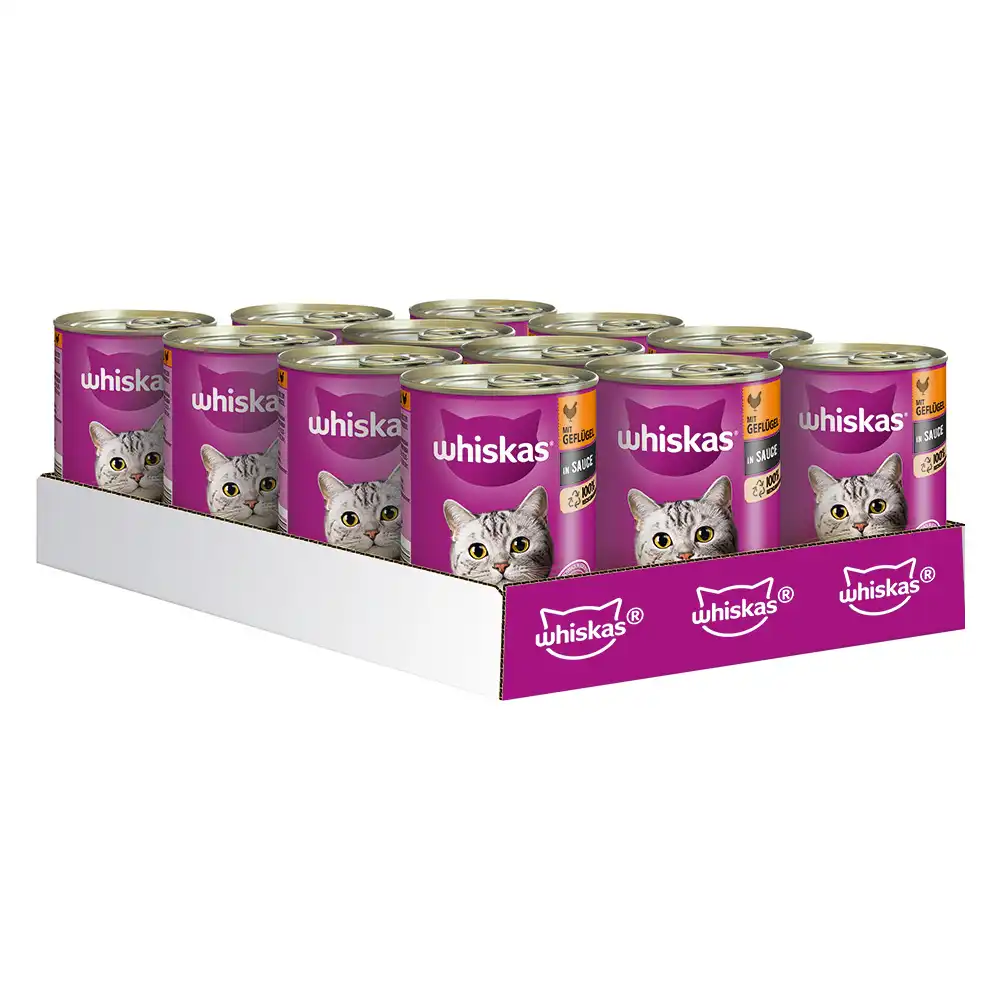 Whiskas 1+ años en lata 12 x 400 g - Vacuno e hígado en salsa