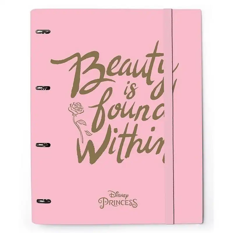 Erik Carpeta Troquelada 4 Anillas Beauty & The Beast Beauty Is Found Within