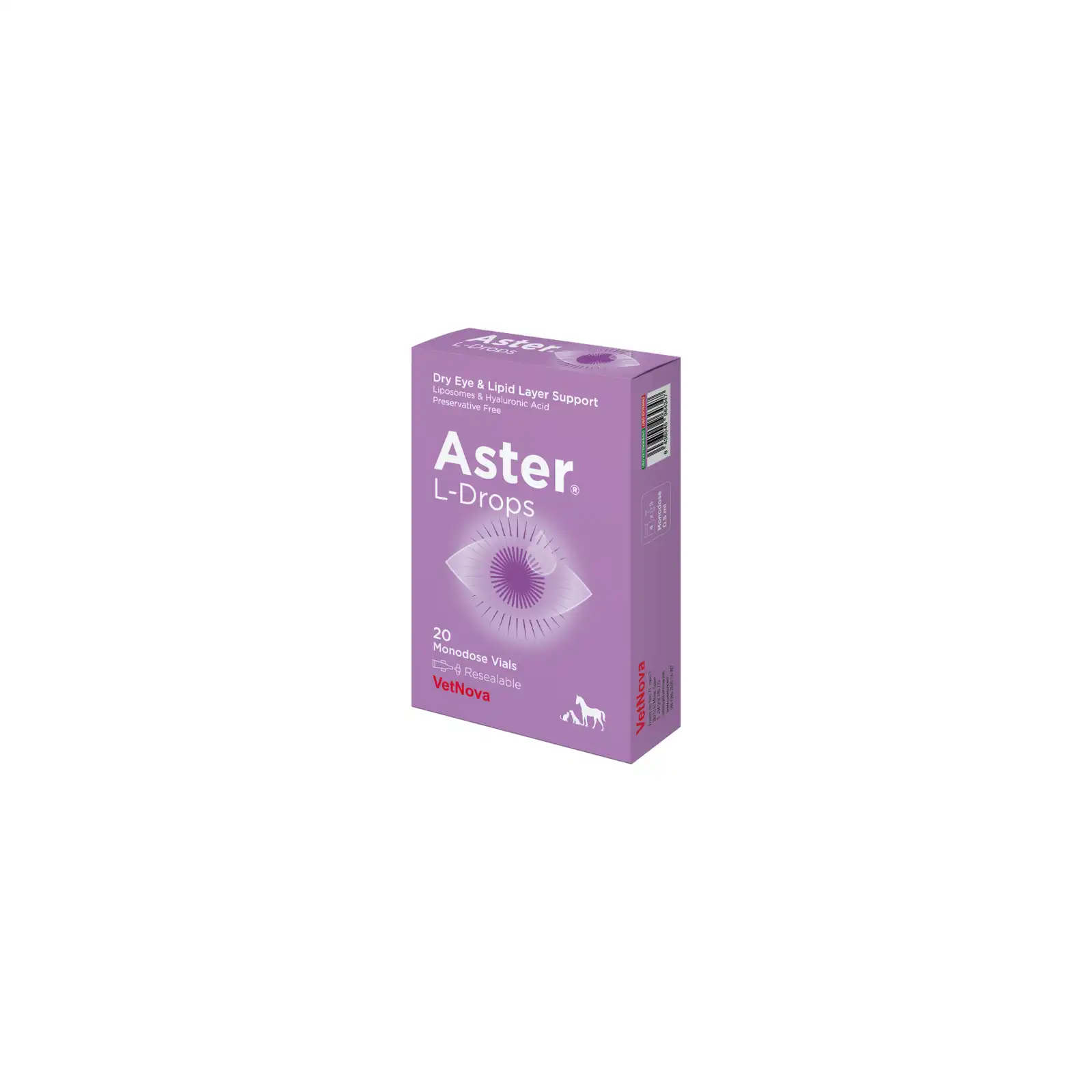VetNova Aster L-Drops Solución Oftálmica para perros - 20 uds. - VetNova - Comparador de precios