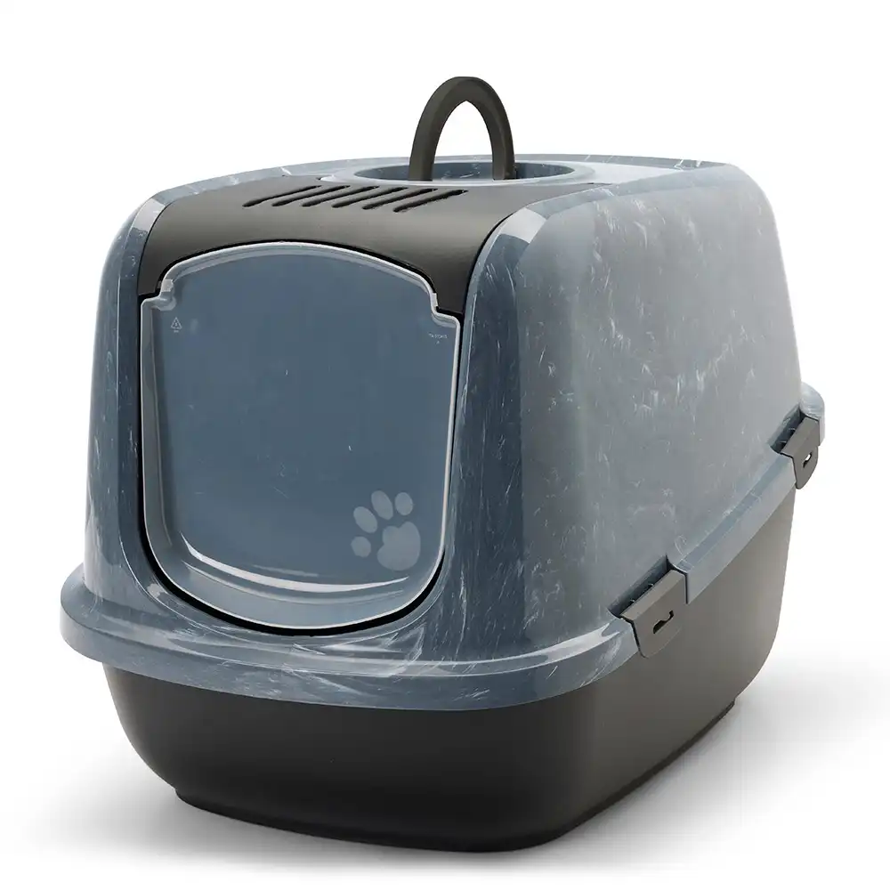 Arenero Savic Nestor Jumbo Marble para gatos  - Mármol negro / negro