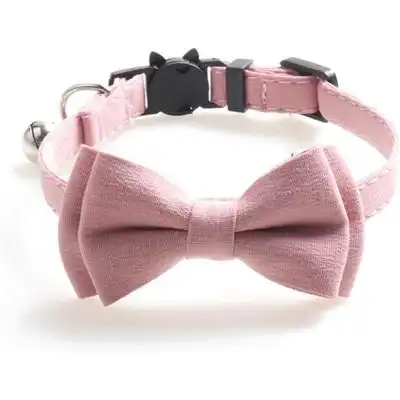 HausPets Collar gato cascabel pajarita - Cierre seguridad liberación rápida - rosa - HausPets - Comparador de precios
