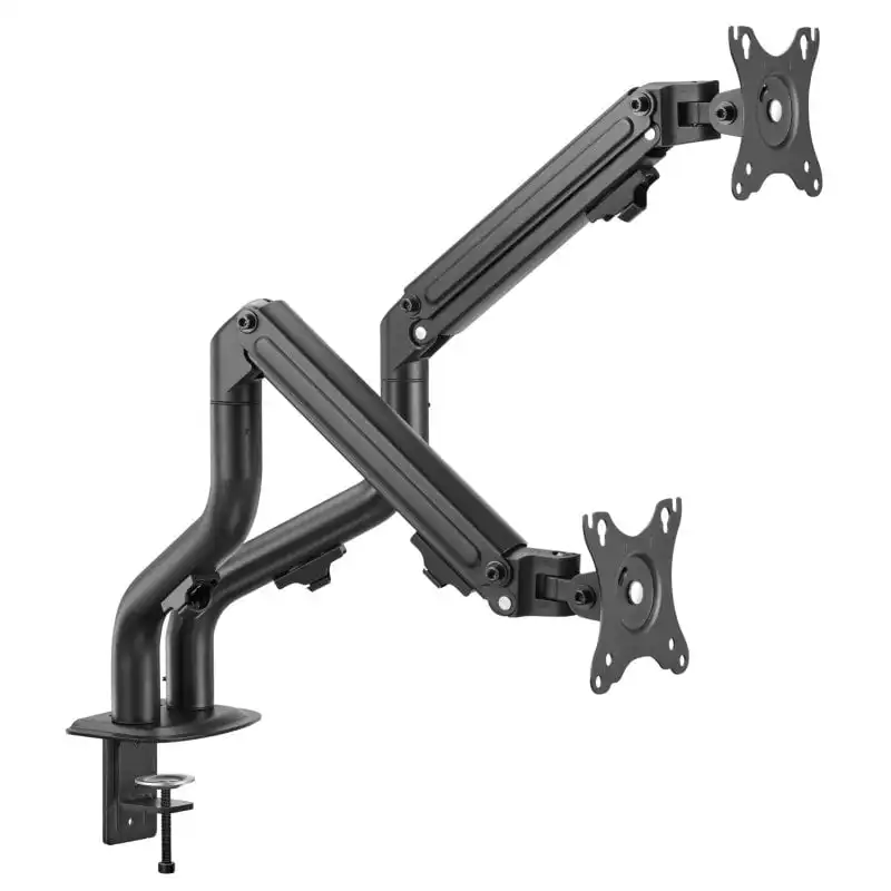 Iggual SPMP02 Soporte Brazo Inclinable/Giratorio para 2 Monitores 17" a 32" VESA 100x100 Máx 8Kg