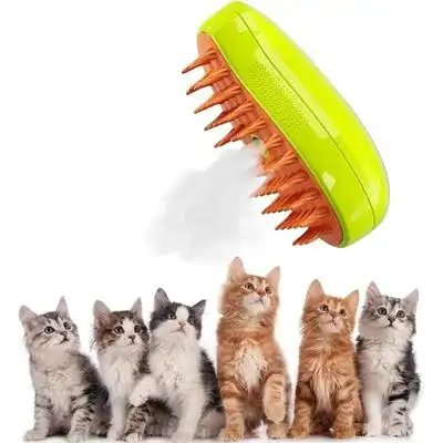 Pawffee Cepillo de vapor 3 en 1: masaje, desenredante, spray para gatos - 1 pieza - Pawffee - Comparador de precios