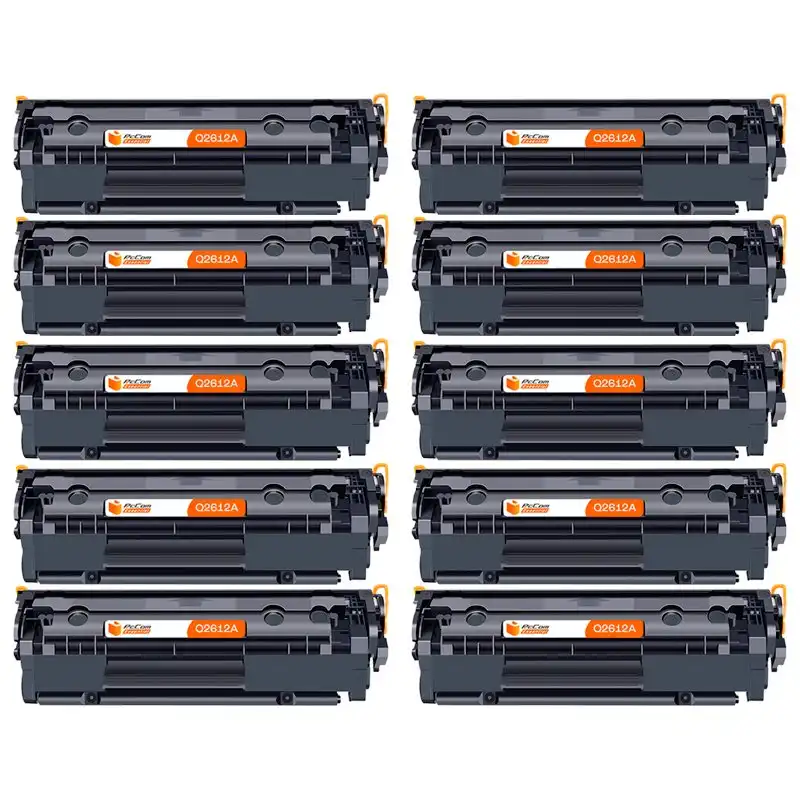 Pccom Essential HP Q2612a Tóner Compatible Negro Pack 10