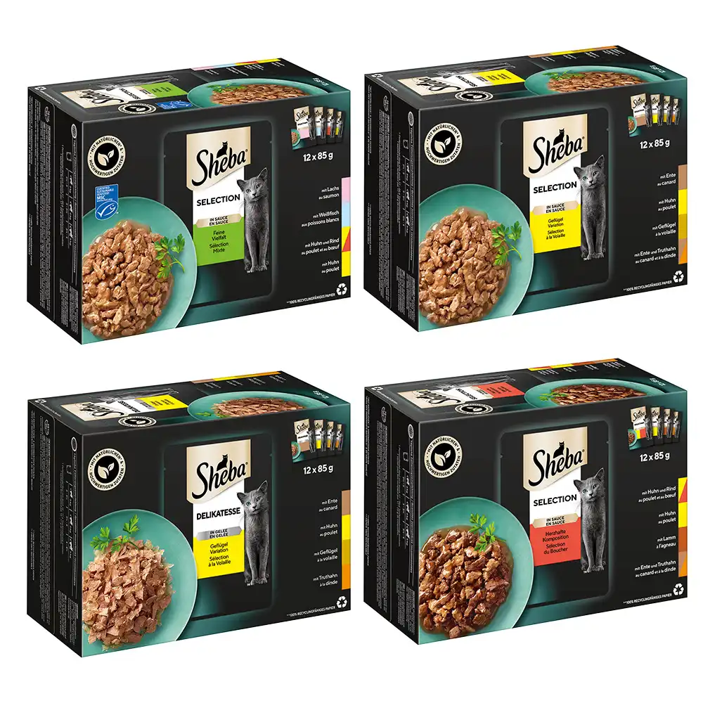 Sheba 48 x 85 g en sobres Multireceta - Pack mixto I