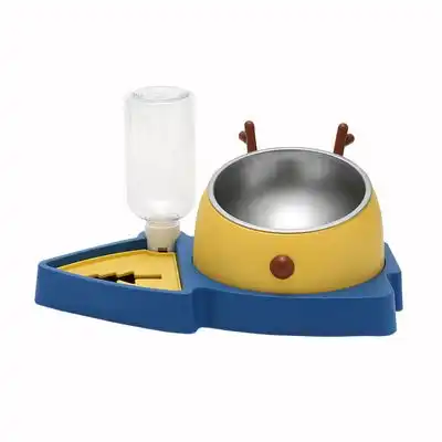 UAMLY Comedero para gatos 3 en 1 con dispensador de agua - azul - Uamly - Comparador de precios
