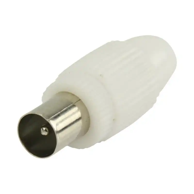 Goobay Conector CEI Macho Recto 7mm Blanco