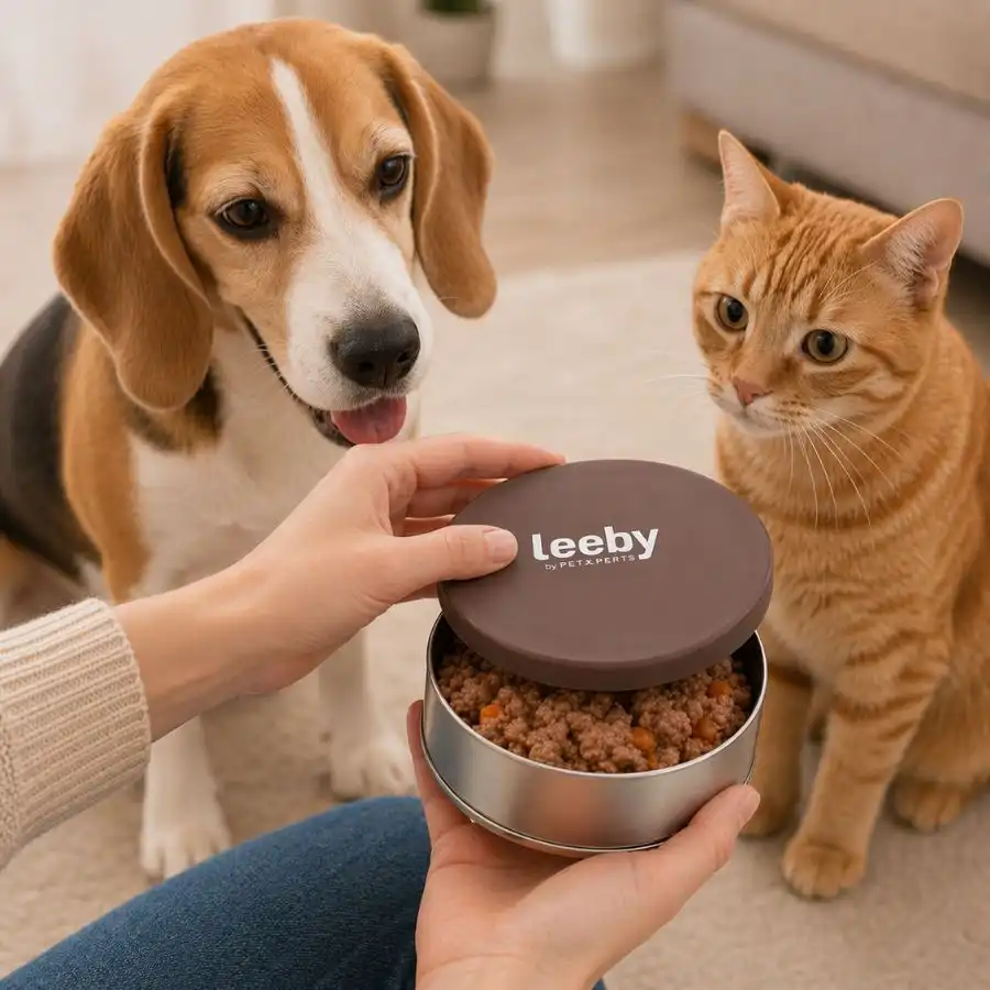 Leeby Tapa Comedero Marrón para perros y gatos - 9 x 1 cm - Leeby - Comparador de precios