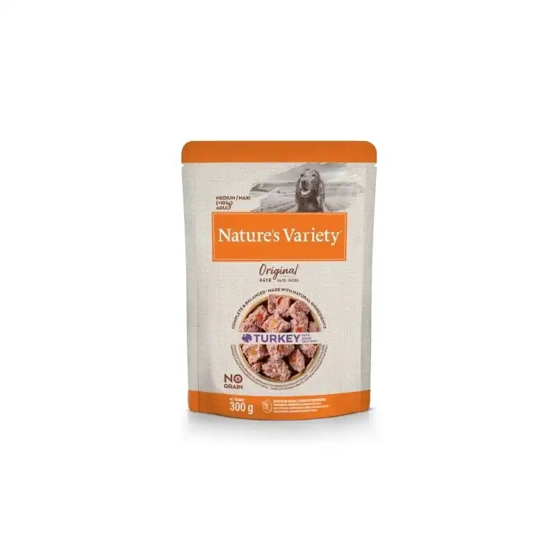 Nature's Variety Original paté Medium/Maxi Pavo Alimento húmedo perros, Unidades 6x300Grs