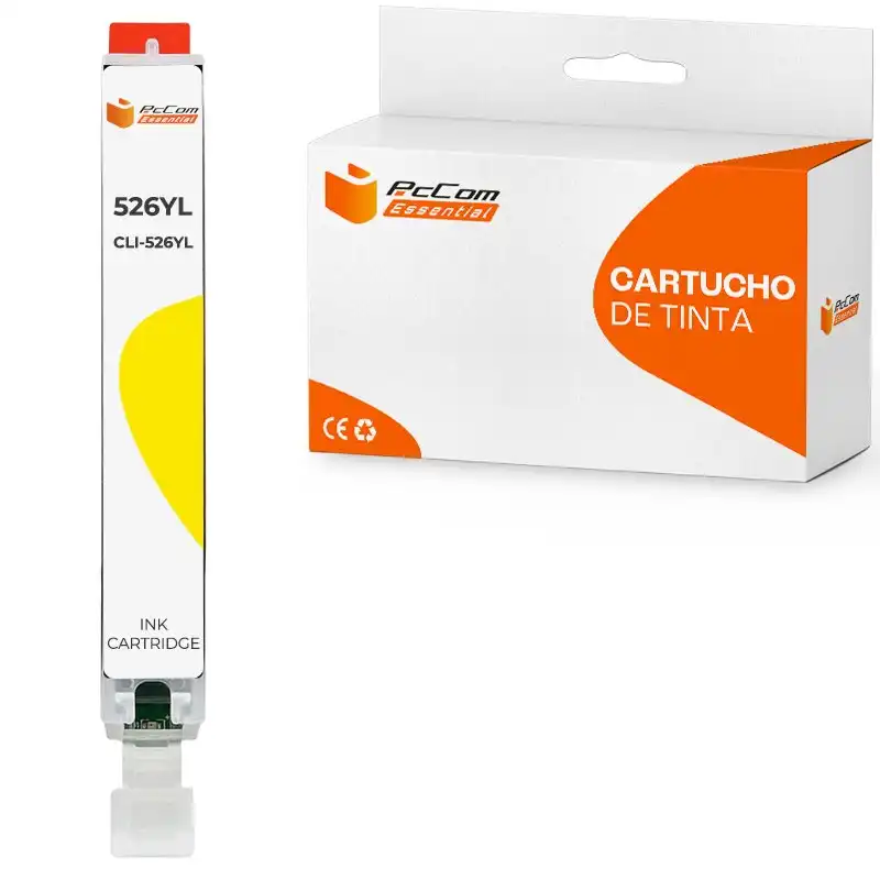 Pccom Essential Canon Cli526 Cartucho Tinta Compatible Amarillo