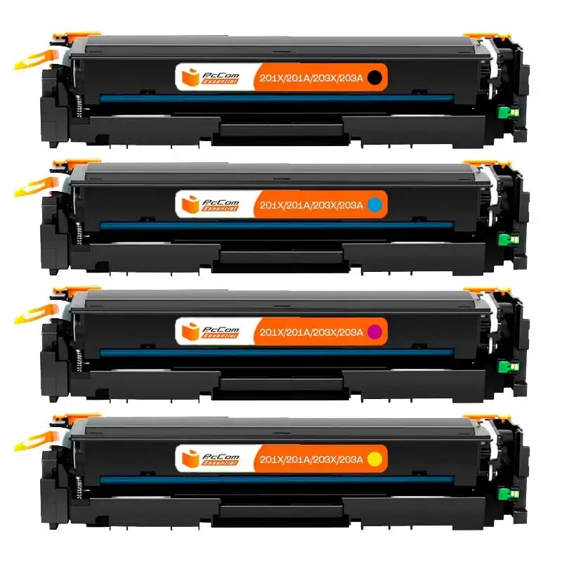 Pccom Essential HP 201X/201A/203X/203A Tóner Compatible Negro/Cian/Magenta/Amarillo Pack 4