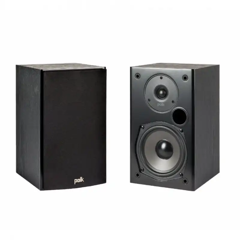 Polk Audio T15 Altavoces con Woofer Bi-Laminado de Fibra 5.25" Negros