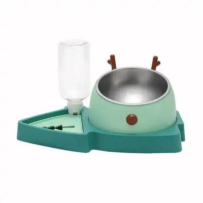 UAMLY Comedero para gatos 3 en 1 con dispensador de agua - Verde - Uamly - Comparador de precios