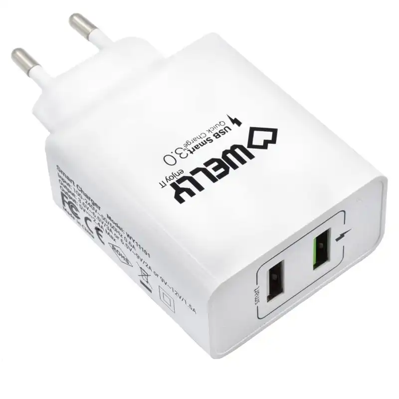 Welly Enjoy It WY11101 Cargador Dos Puertos USB Blanco