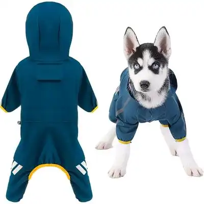 ZooVenture Impermeable para perros con capucha - Azul - Talla M - Zooventure - Comparador de precios