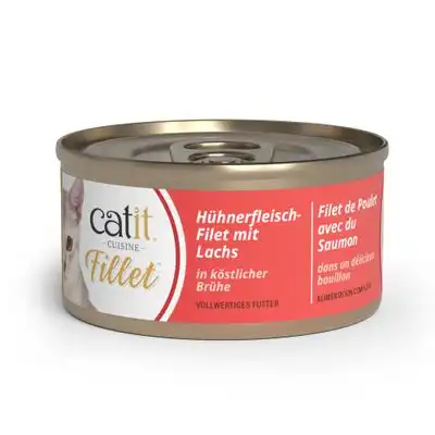 Catit Cuisine Fillet de pollo - Filete de pollo con salmón (75 g) - Catit - Comparador de precios