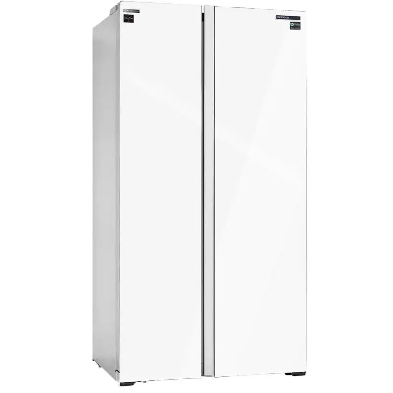 Infiniton SBS-717 GWDA Frigorífico Americano F Cristal Blanco