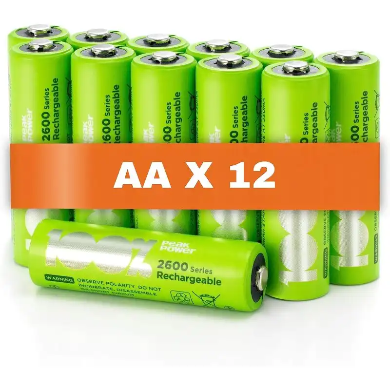 Peakpower AA 2600 Series Pilas Recargables 2300 Mah NiMh 12 Unidades