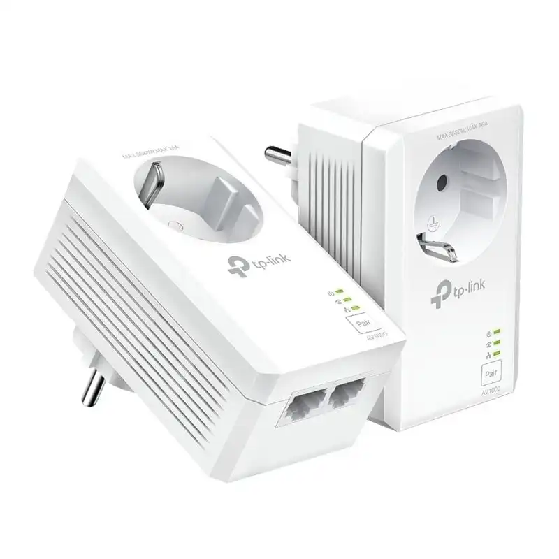 TP-Link TL-PA7027P KIT PLC Powerline Red Eléctrica AV1000 Gigabit con 2 Puertos Gigabit