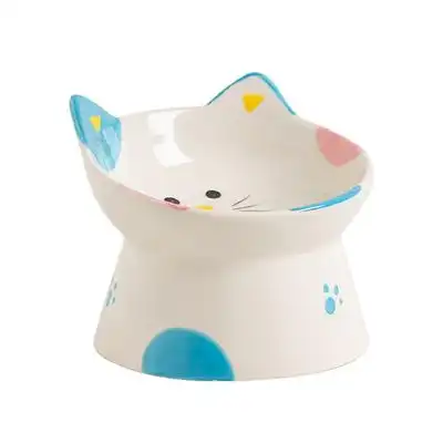UAMLY Comederos de cerámica elevados para gatos, antivómitos - 1 pieza azul - Uamly - Comparador de precios