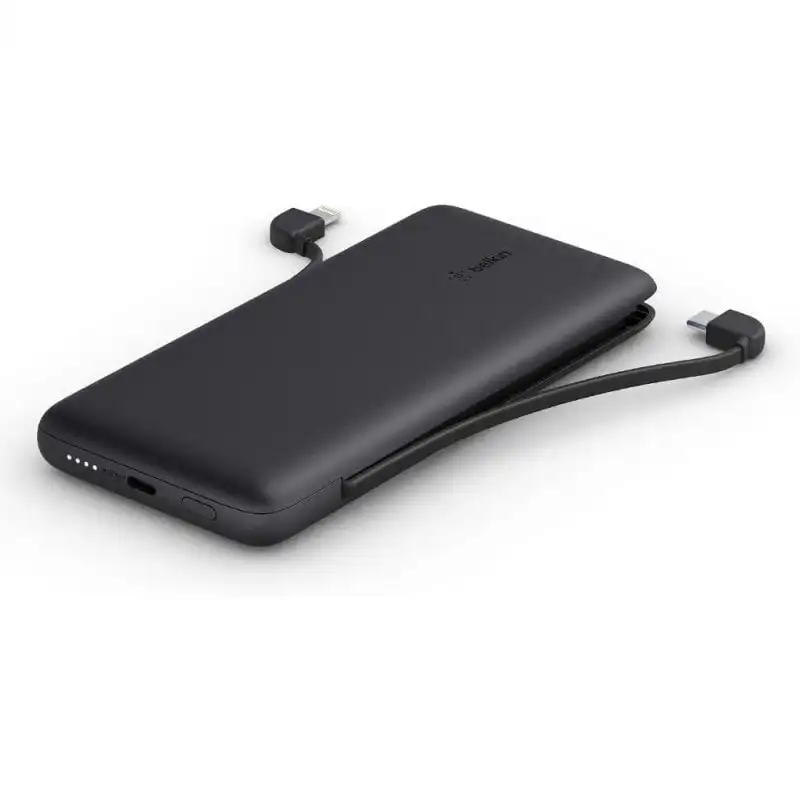 Belkin BoostCharge Plus Powerbank USB-C 10000 mAh con Cables Integrados Negra