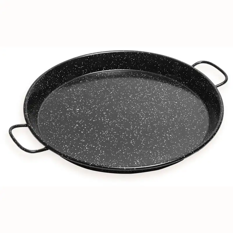 Briebe BRI-700580 Paellera Valenciana Inducción 80cm Acero Esmaltado Vitrocerámica Fuego Gas Negro