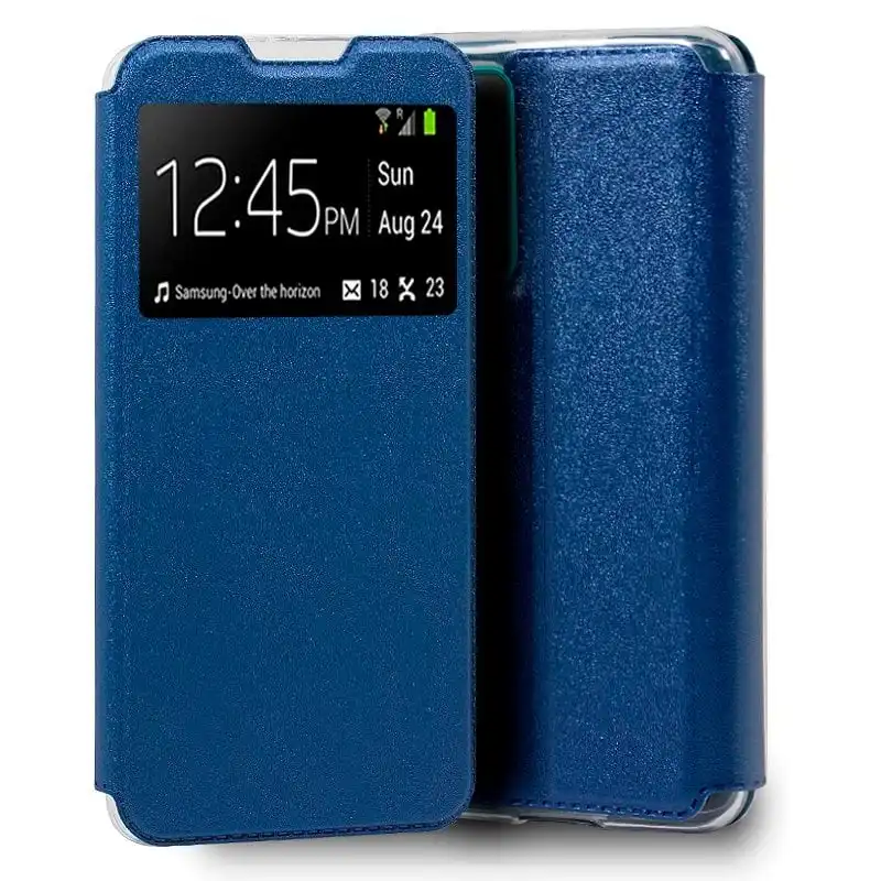 Cool Funda Flip Cover Liso Azul para Huawei P Smart 2021