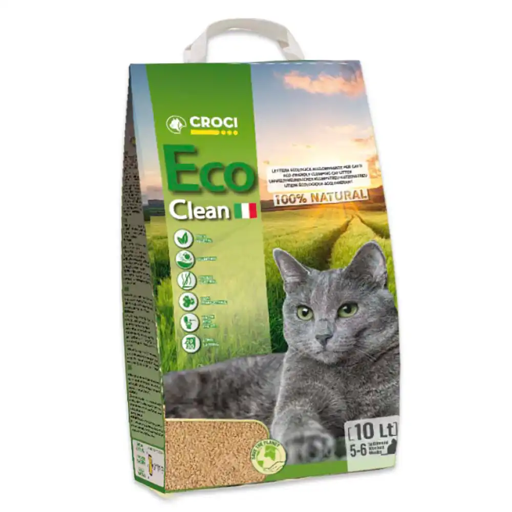 Croci Eco Clean arena ecológica para gatos - 10 l (aprox. 4,1 kg)