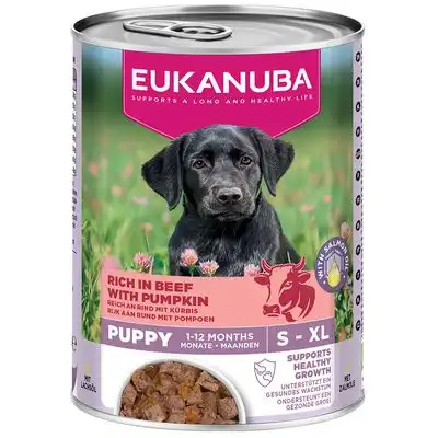 Eukanuba Puppy rico en vacuno con calabaza - 6 x 400 g - Eukanuba - Comparador de precios