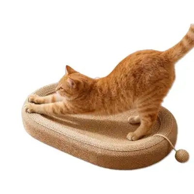 MCBOSON Cama rascador ovalada para gatos: con pelota interactiva, 4 en 1 - 60x40cm - Mcboson - Comparador de precios
