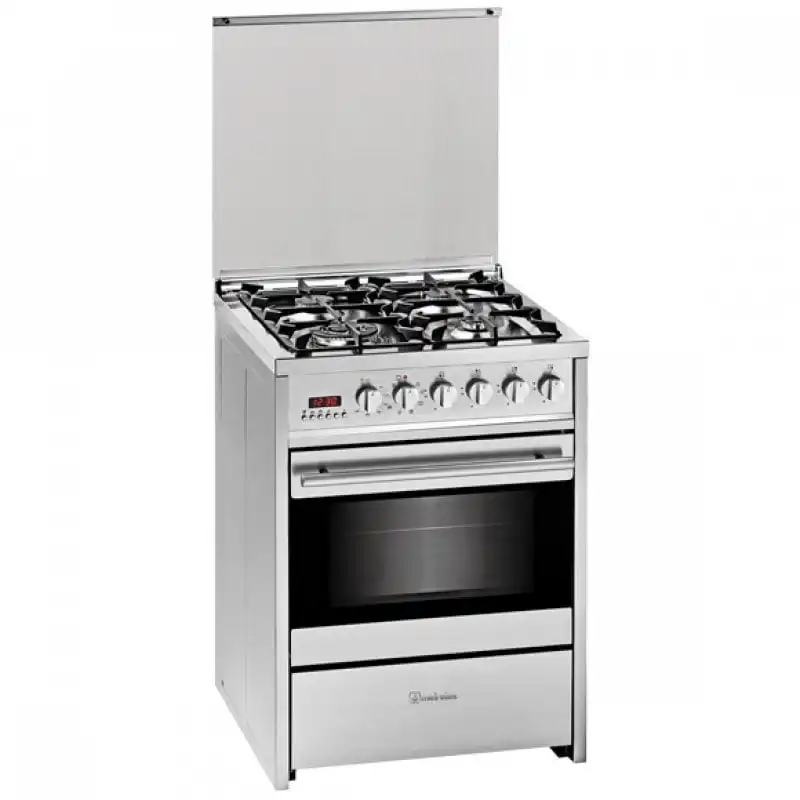Meireles E 610 X Cocina Gas 4 Fuegos + Horno Eléctrico Multifunción Acero Inoxidable