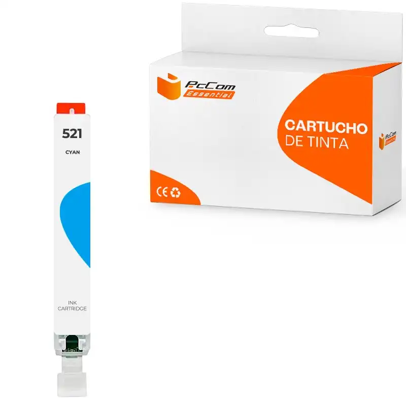Pccom Essential Canon Cli521 Cartucho Tinta Compatible Cian