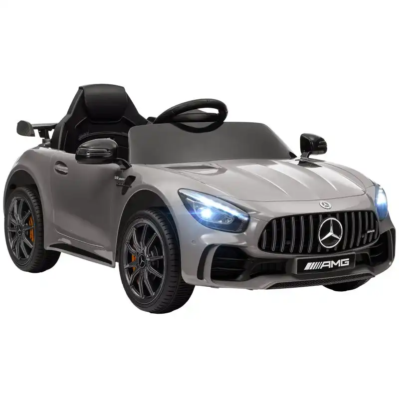 Aiyaplay Coche Eléctrico Para Niños De +3 Años Mercedes-Benz AMG GTR Plata